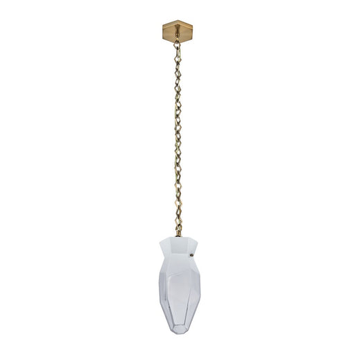 Kalco Lighting Bolsa 1 Light 16" Pendant, Winter Brass