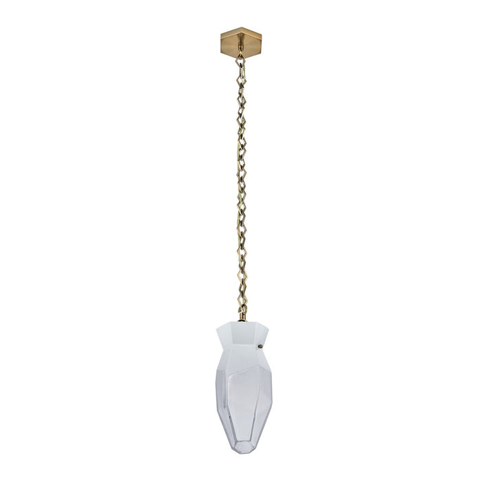 Kalco Lighting Bolsa 1 Light 16" Pendant, Winter Brass
