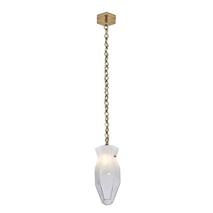 Kalco Lighting Bolsa 1 Light 16" Pendant, Winter Brass