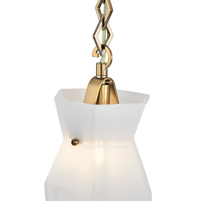 Kalco Lighting Bolsa 1 Light 16" Pendant, Winter Brass
