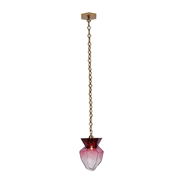 Kalco Lighting Bolsa 1 Light 8" Pendant, Winter Brass - 528312WB