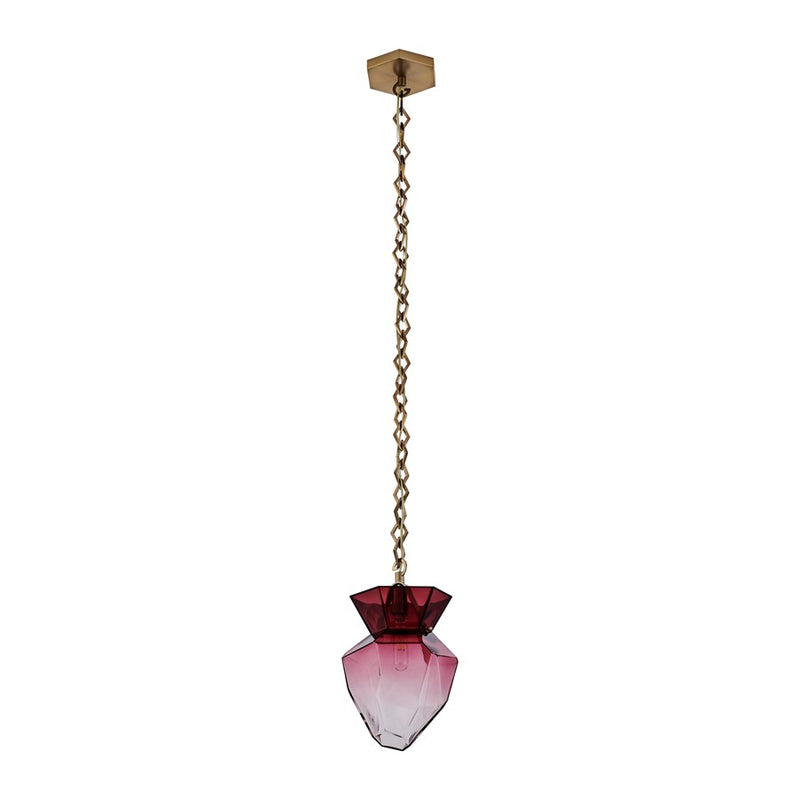 Kalco Lighting Bolsa 1 Light 8" Pendant, Winter Brass