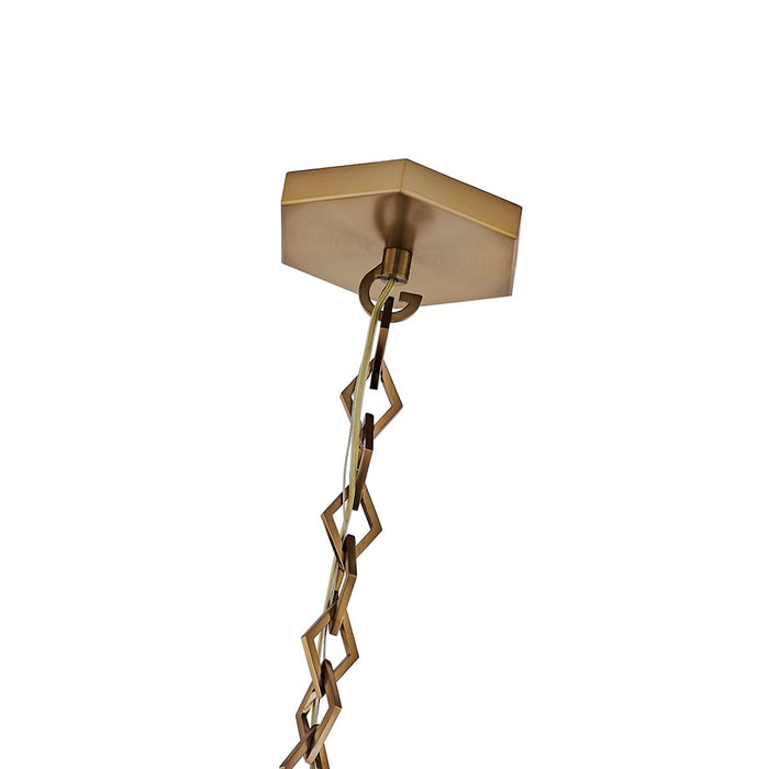 Kalco Lighting Bolsa 1 Light 8" Pendant, Winter Brass