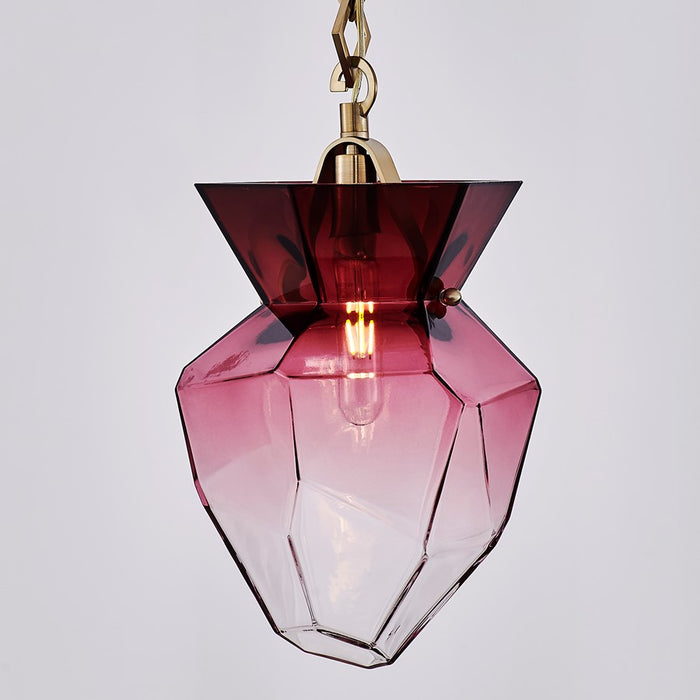 Kalco Lighting Bolsa 1 Light 8" Pendant, Winter Brass