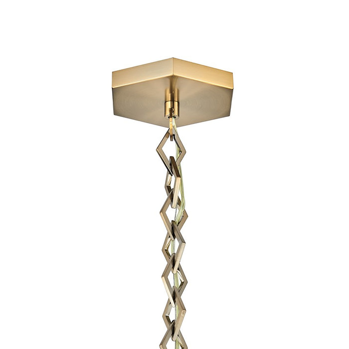 Kalco Lighting Bolsa 1 Light 13" Pendant, Winter Brass