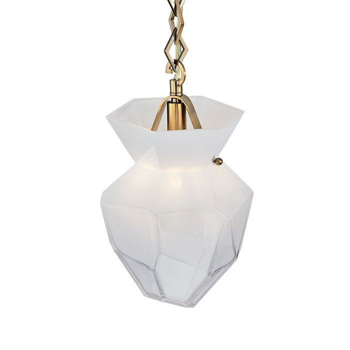 Kalco Lighting Bolsa 1 Light 13" Pendant, Winter Brass