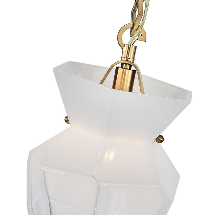 Kalco Lighting Bolsa 1 Light 13" Pendant, Winter Brass