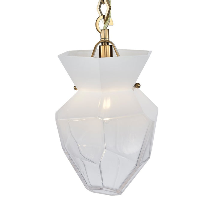 Kalco Lighting Bolsa 1 Light 13" Pendant, Winter Brass