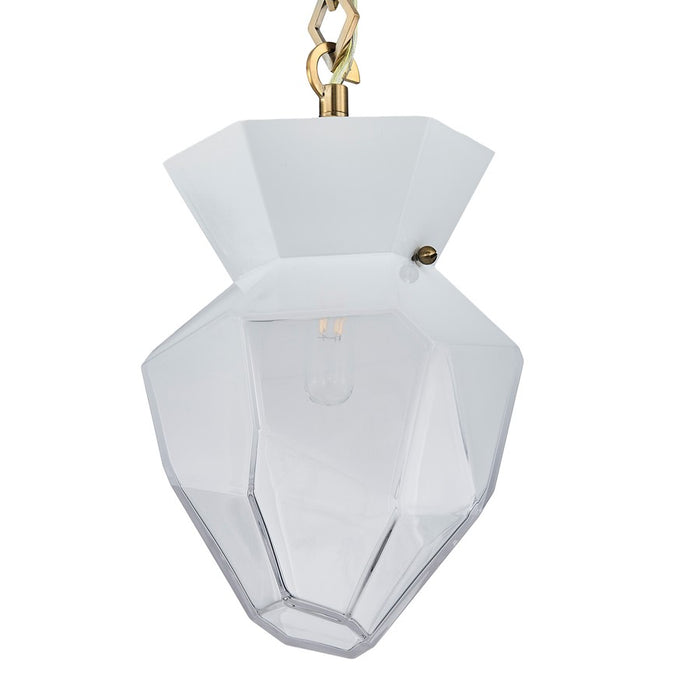 Kalco Lighting Bolsa 1 Light 13" Pendant, Winter Brass