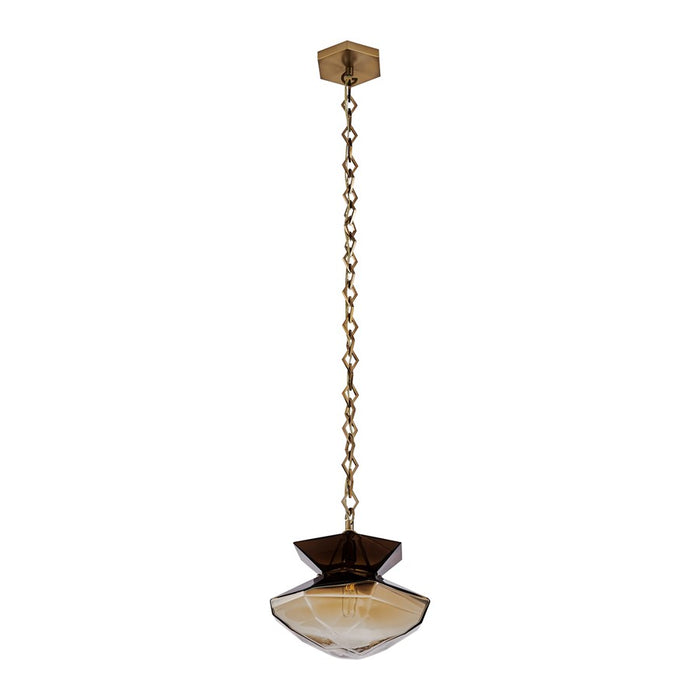 Kalco Lighting Bolsa 1 Light 12" Pendant, Winter Brass