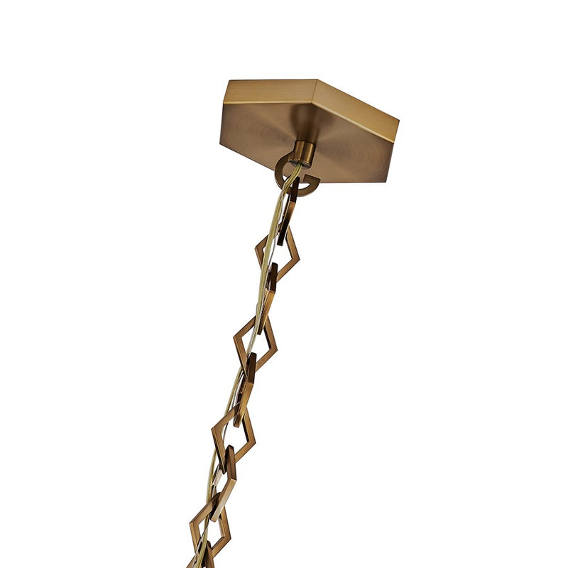 Kalco Lighting Bolsa 1 Light 12" Pendant, Winter Brass