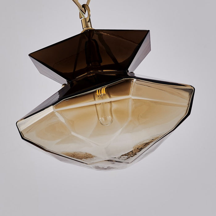 Kalco Lighting Bolsa 1 Light 12" Pendant, Winter Brass