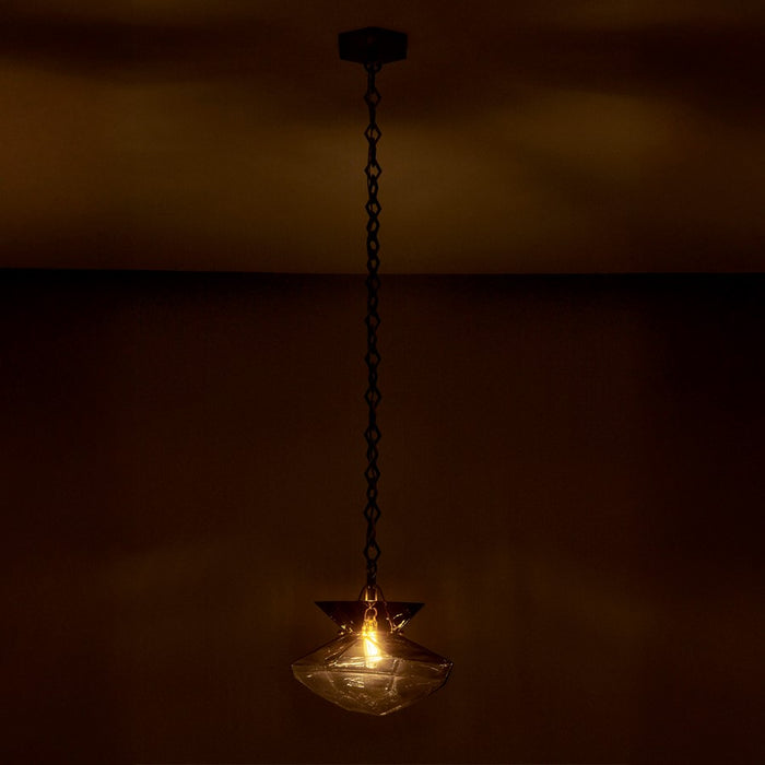 Kalco Lighting Bolsa 1 Light 12" Pendant, Winter Brass
