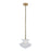 Kalco Lighting Bolsa 1 Light 11" Pendant, Winter Brass - 528313WBWT