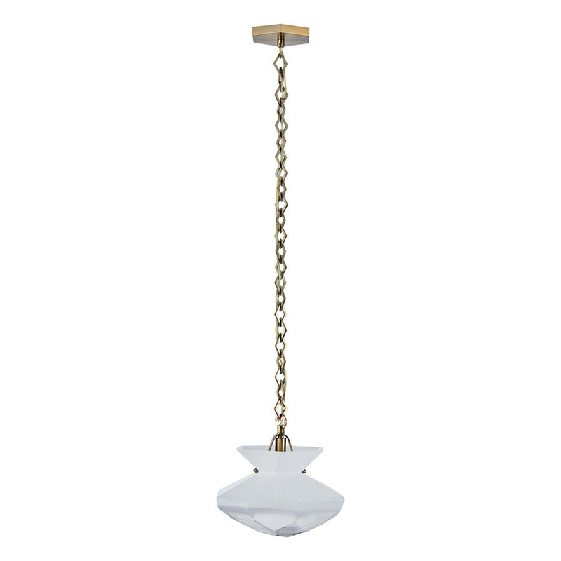 Kalco Lighting Bolsa 1 Light 11" Pendant, Winter Brass