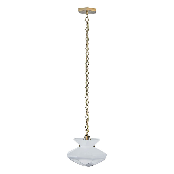Kalco Lighting Bolsa 1 Light 11" Pendant, Winter Brass