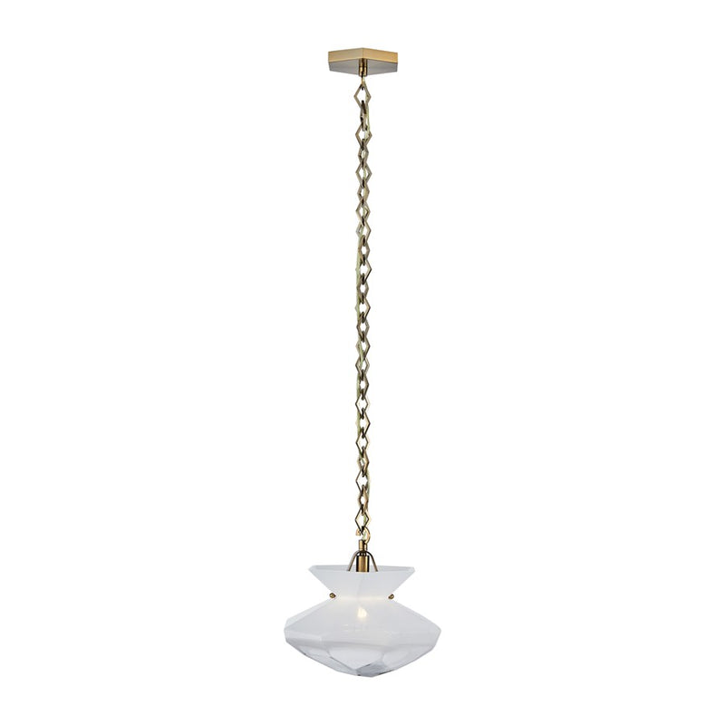 Kalco Lighting Bolsa 1 Light 11" Pendant, Winter Brass