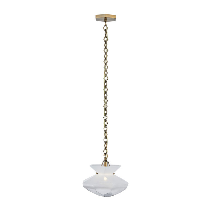 Kalco Lighting Bolsa 1 Light 11" Pendant, Winter Brass