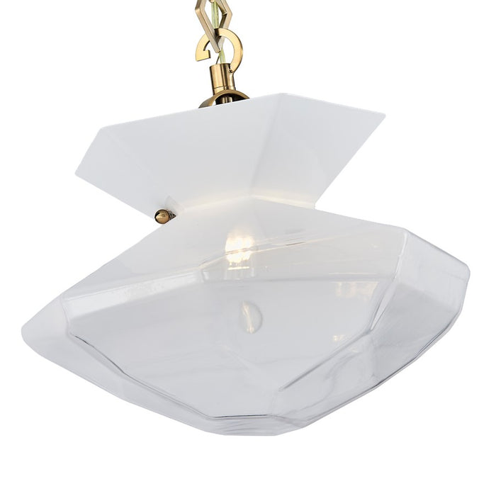 Kalco Lighting Bolsa 1 Light 11" Pendant, Winter Brass