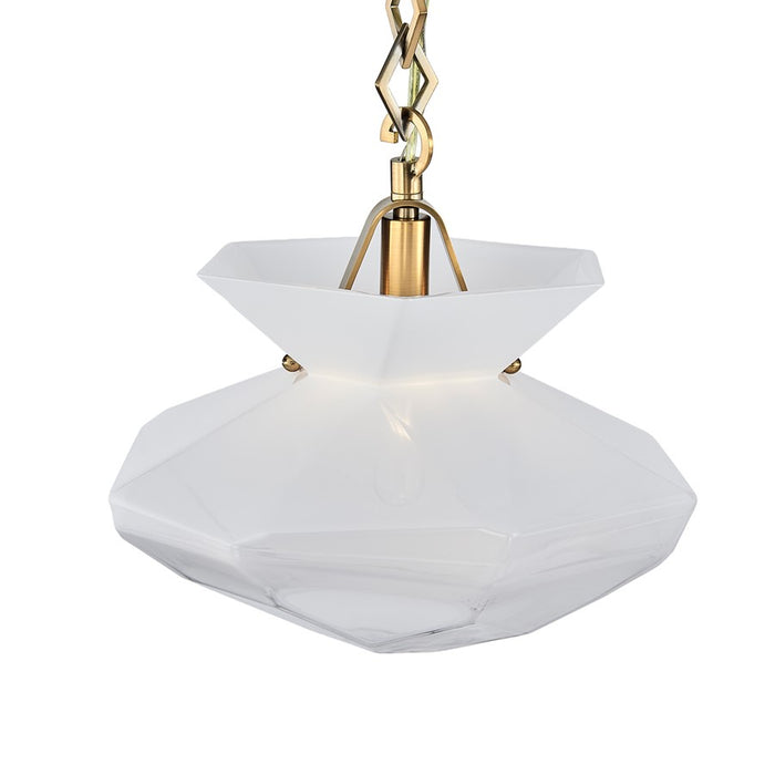 Kalco Lighting Bolsa 1 Light 11" Pendant, Winter Brass