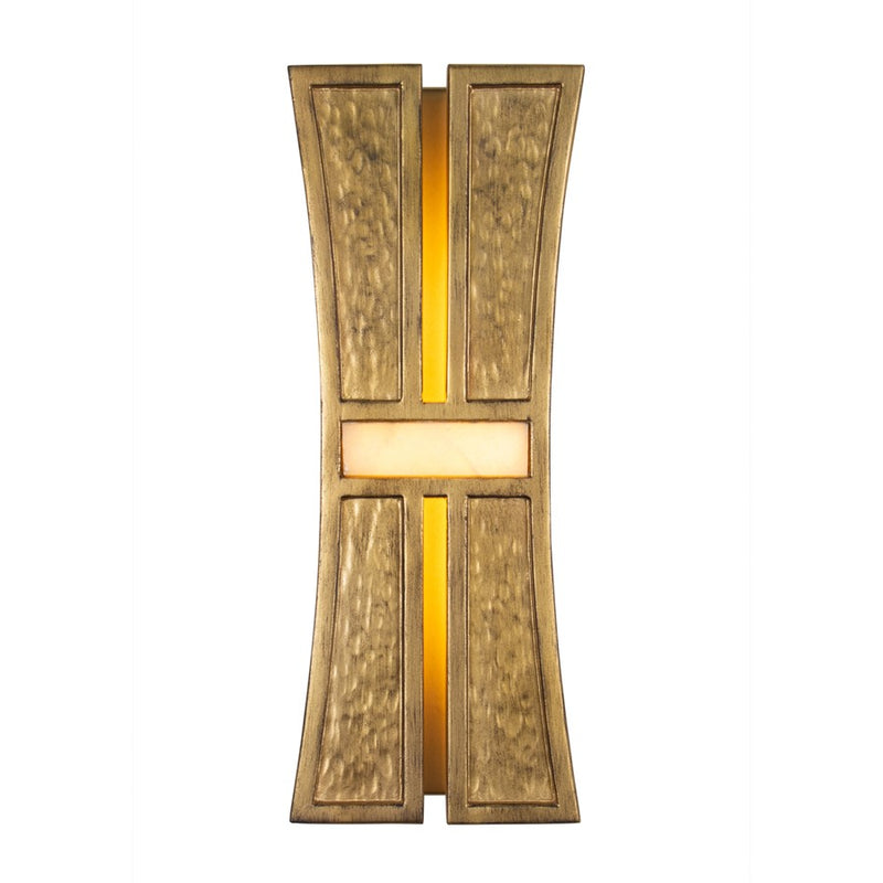 Kalco Lighting Dos 2 Light Wall Sconce, Rustic Gold and Brushed Gold - 528421RBG