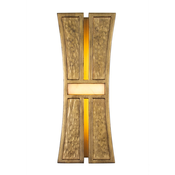 Kalco Lighting Dos 2 Light Wall Sconce, Rustic Gold and Brushed Gold - 528421RBG