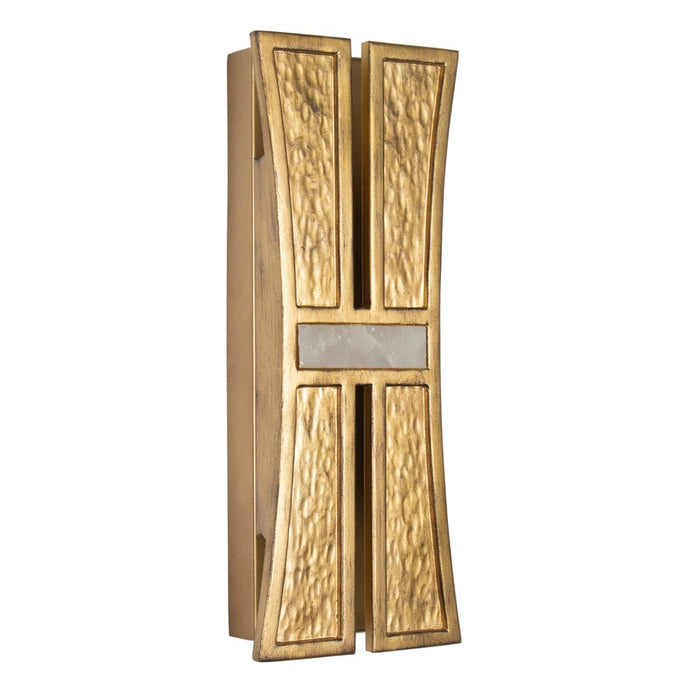 Kalco Lighting Dos 2 Light Wall Sconce, Rustic Gold and Brushed Gold