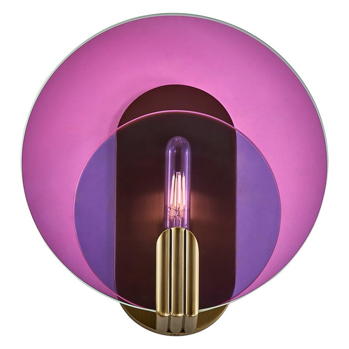 Kalco Lighting Optics 1 Light Wall Sconce, Winter Brass