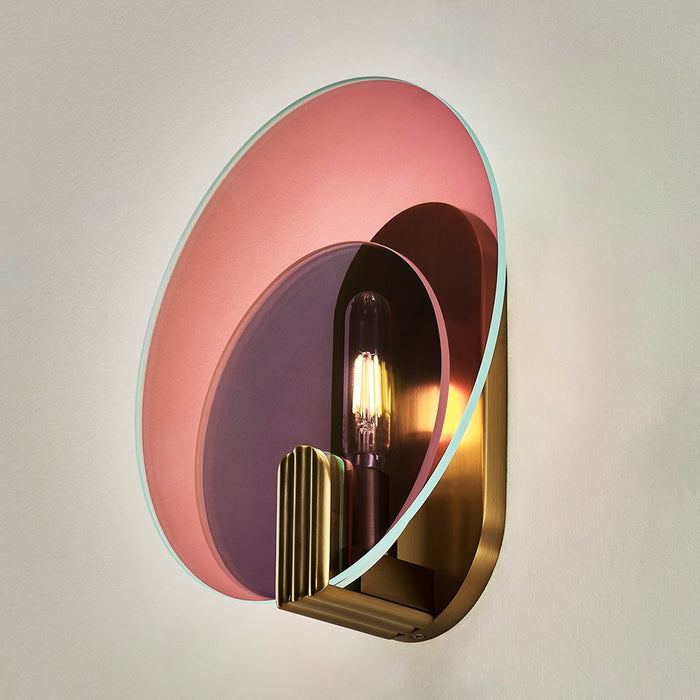 Kalco Lighting Optics 1 Light Wall Sconce, Winter Brass