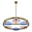 Kalco Lighting Optics 6 Light Chandelier, Winter Brass - 528555WB