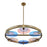 Kalco Lighting Optics 6 Light Chandelier, Winter Brass