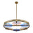 Kalco Lighting Optics 6 Light Chandelier, Winter Brass