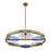 Kalco Lighting Optics 6 Light Chandelier, Winter Brass