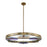 Kalco Lighting Optics 6 Light Chandelier, Winter Brass