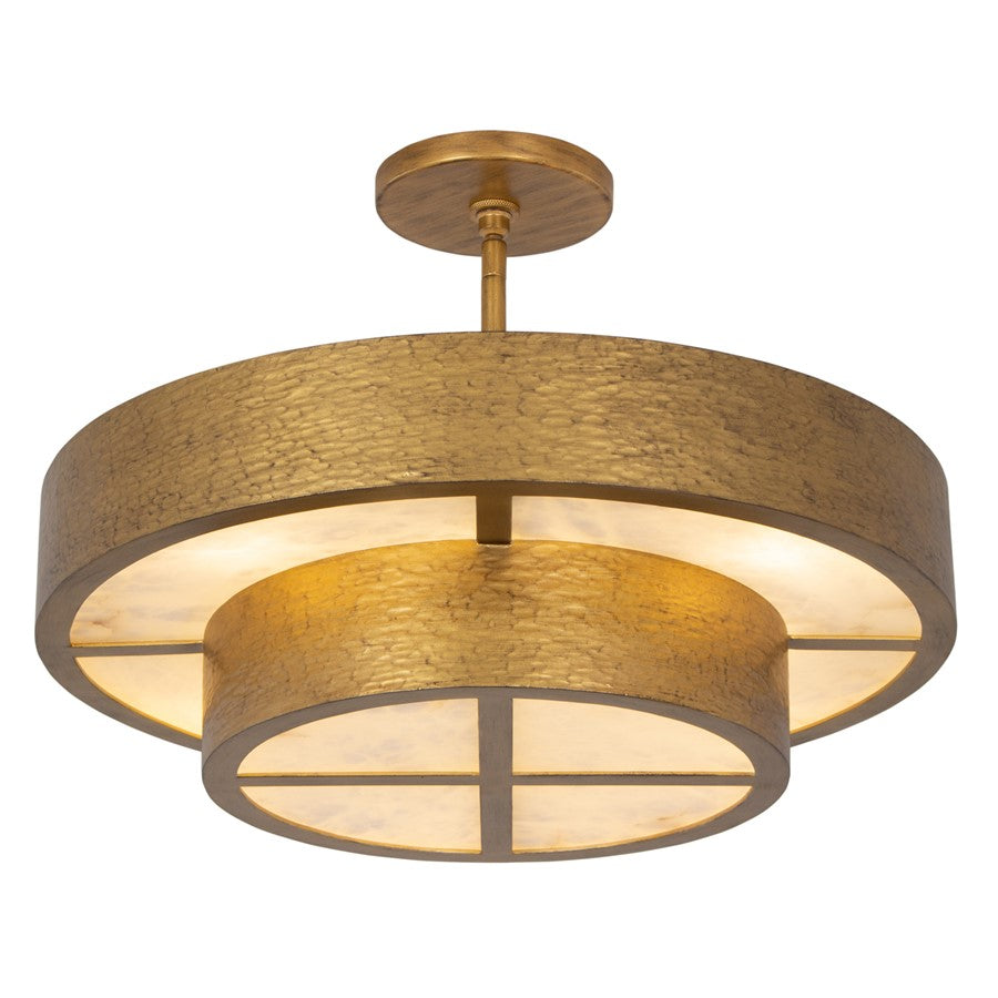 Kalco Lighting Moda 8 Light Semi-Flush, Rustic Gold - 528645RSG