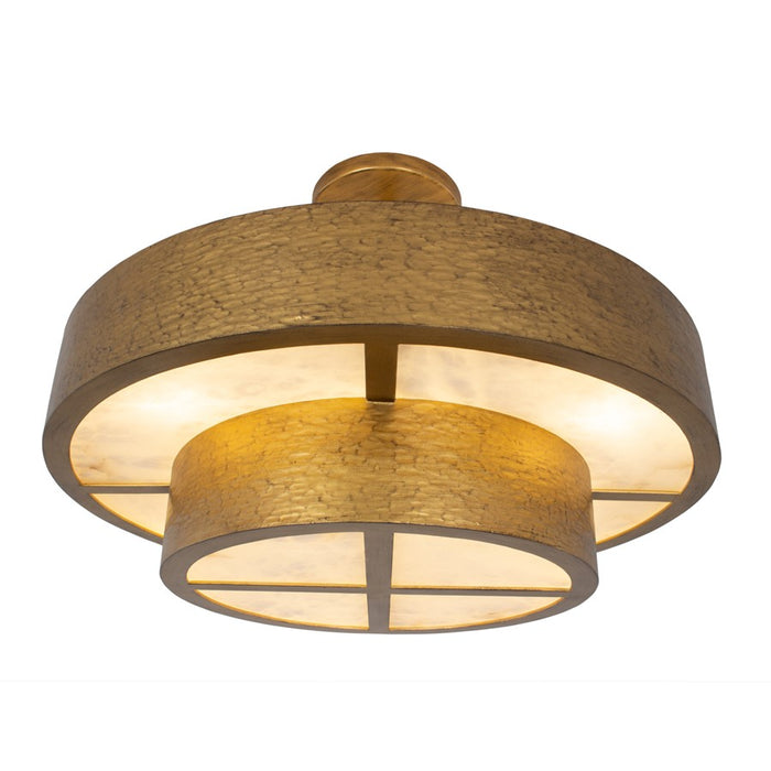 Kalco Lighting Moda 8 Light Semi-Flush, Rustic Gold