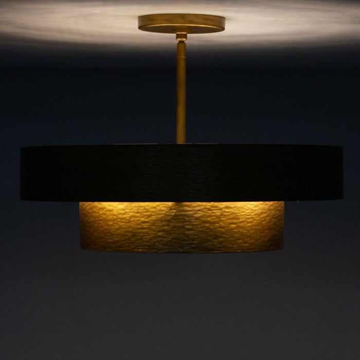 Kalco Lighting Moda 8 Light Semi-Flush, Rustic Gold
