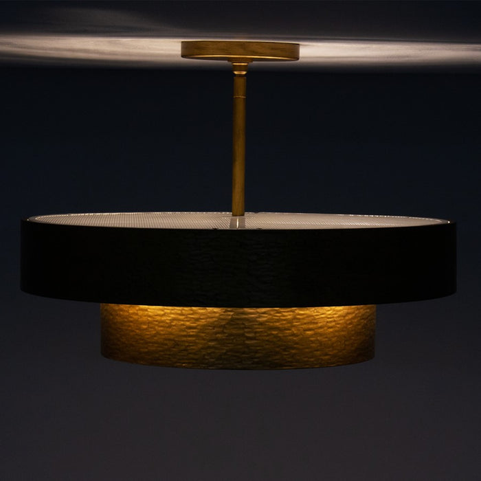 Kalco Lighting Moda 8 Light Semi-Flush, Rustic Gold
