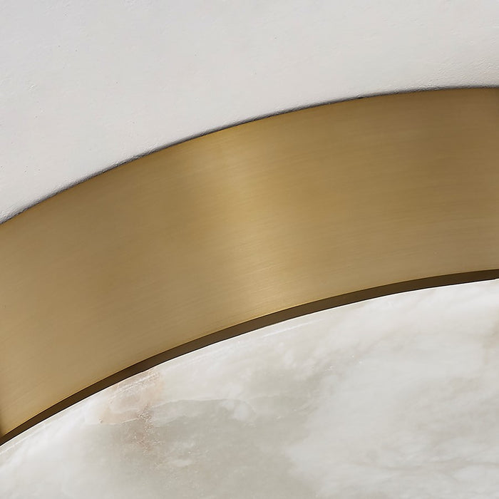 Kalco Lighting Lumba 1 Light 14" Flush Mount, Winter Brass