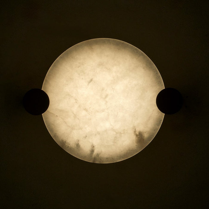 Kalco Lighting Lumba 1 Light 14" Flush Mount, Winter Brass