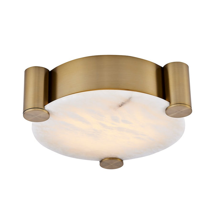 Kalco Lighting Lumba 1 Light 17" Flush Mount, Winter Brass - 528742WB