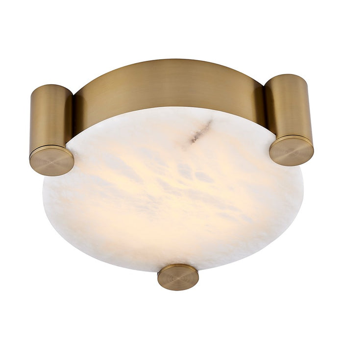Kalco Lighting Lumba 1 Light 17" Flush Mount, Winter Brass