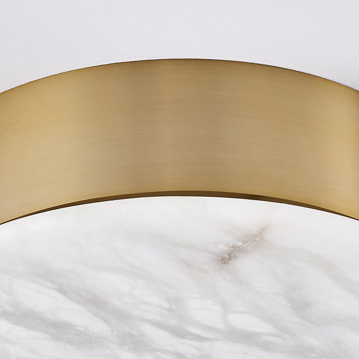 Kalco Lighting Lumba 1 Light 17" Flush Mount, Winter Brass