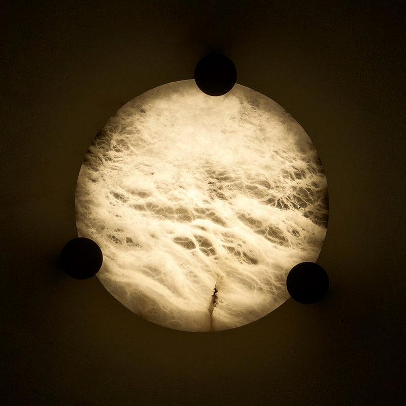 Kalco Lighting Lumba 1 Light 17" Flush Mount, Winter Brass