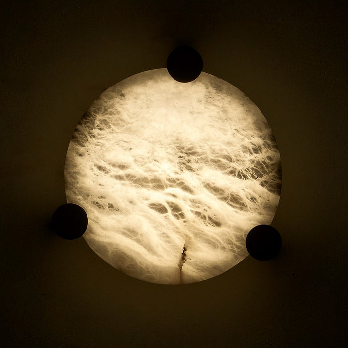 Kalco Lighting Lumba 1 Light 17" Flush Mount, Winter Brass