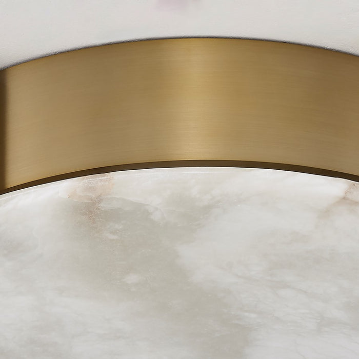 Kalco Lighting Lumba 1 Light 21" Flush Mount, Winter Brass