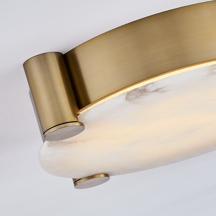 Kalco Lighting Lumba 1 Light 21" Flush Mount, Winter Brass