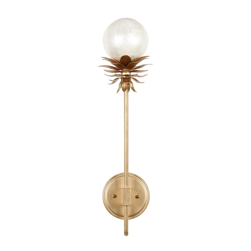 Kalco Lighting Florette 1 Light Wall Sconce, Modern Gold