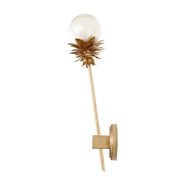Kalco Lighting Florette 1 Light Wall Sconce, Modern Gold