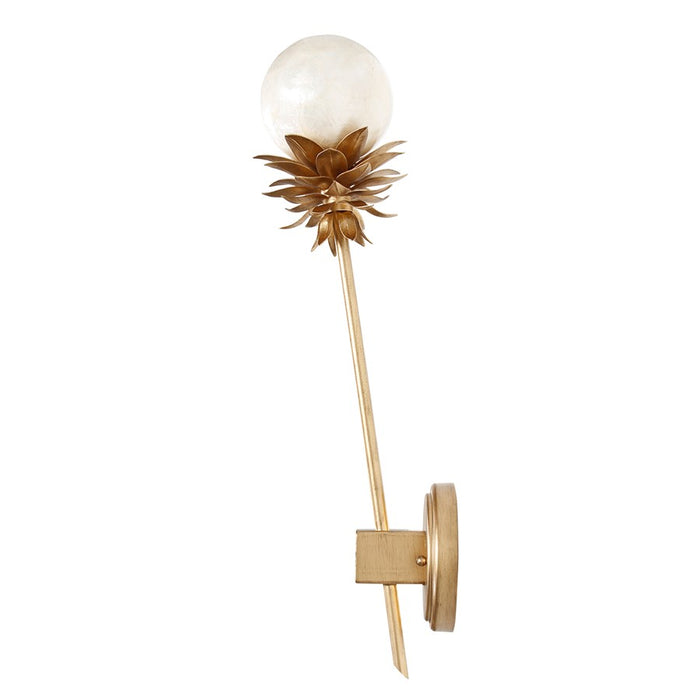 Kalco Lighting Florette 1 Light Wall Sconce, Modern Gold